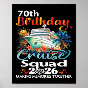 Poster Cruzeiro de Aniversário de 70 anos Amigos Família