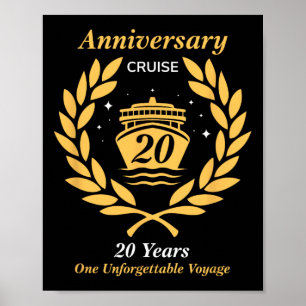 Poster Cruzeiro de Aniversário de Casamento 20 Anos Celeb