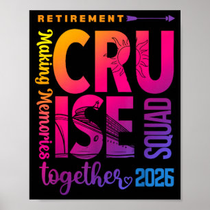 Poster Cruzeiro de Aposentadoria Tie Dye 2026 Tripulação