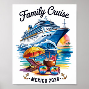 Poster Cruzeiro em Família 2026 Viagem de Férias no Méxic
