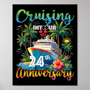 Poster Cruzeiro Em Nossa Viagem De 24º Aniversário 24 Ano