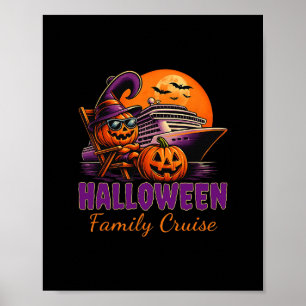 Poster Cruzeiro Familiar de Halloween Combinando Família 