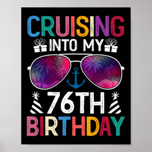 Poster Cruzeiro Para Minha Festa de Aniversário de 76 Ano