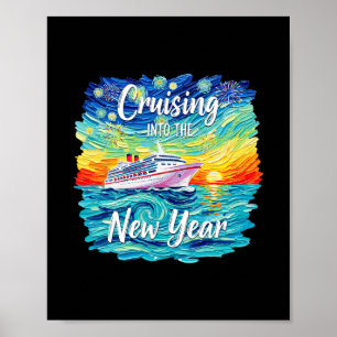 Poster Cruzeiro Para o Ano Novo 2026 Festa de Férias Famí