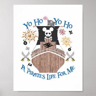 Poster Cruzeiro Pirata Yo Ho Uma Vida de Pirata Para Mim
