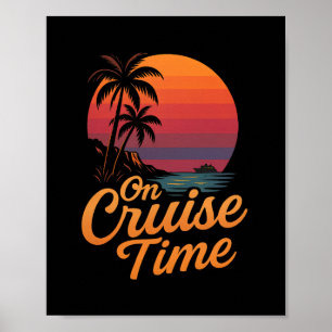Poster Cruzeiro Tropical Em Tempo de Férias Com Palmeira