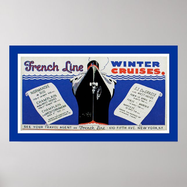 Poster Cruzeiros de inverno da linha francesa (Frente)