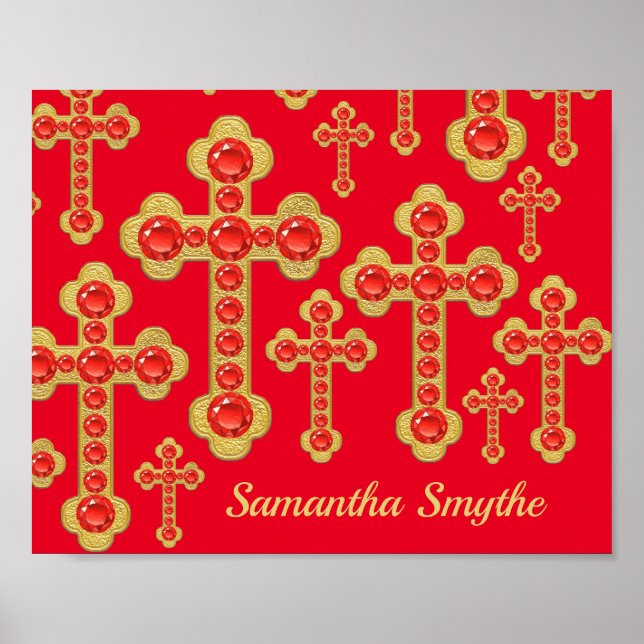 Poster Cruzes Amigadas com 12 Rubies Falsos - (Frente)