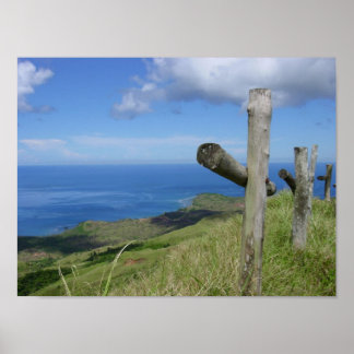 Pôster Cruzes ignoram a Ilha do Pacífico Sul de Guam