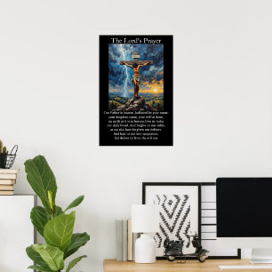 Poster Cruzifixão do Pai Nosso Relâmpago Nascer do Sol