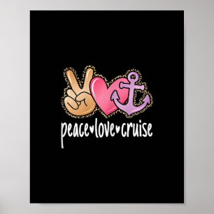 Poster Cruzzeiro de Paz Amor Cute Viagem Mar Mulheres Men