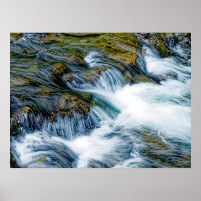 Poster Crystal clear mountain stream (Frente)