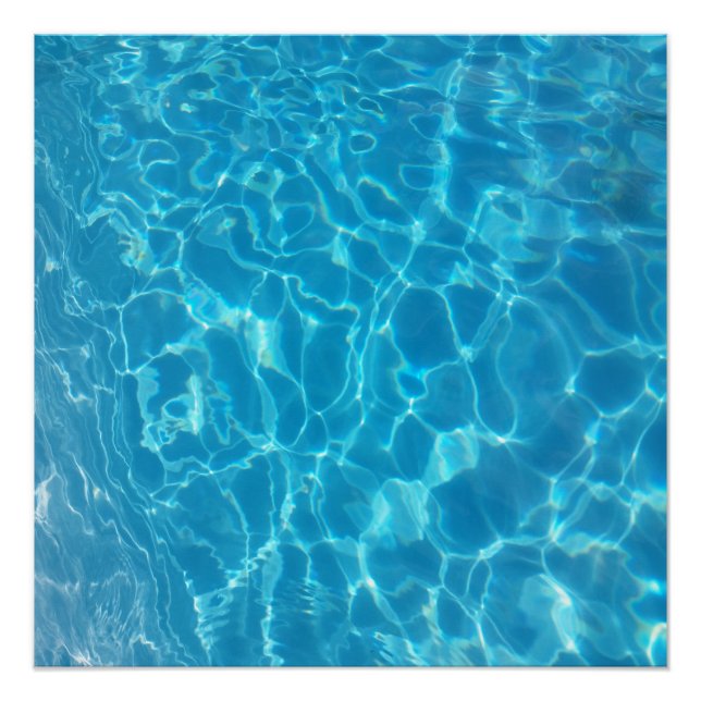 Pôster Crystal Clear Sky Blue Pool Water (Frente)