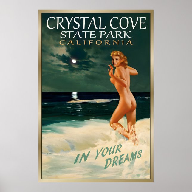 Poster CRYSTAL COVE CA - Viagem Original Marilyn Monroe (Frente)