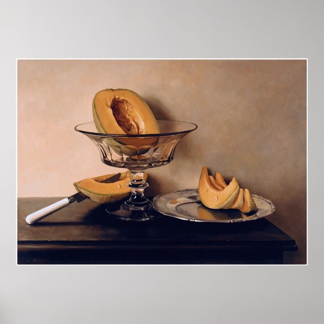 Pôster Crystal Dish with Melons por Mauro David (Frente)