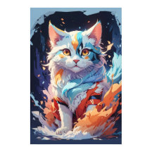 Crystal Fantasy Cat Trabalho de arte