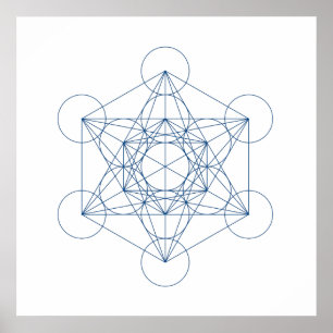 Poster Crystal Grid - Cubo de Metatron