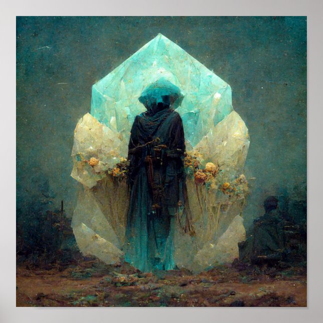 Poster Crystal Guardian Alienígena Sci-Fi Fantasy (Frente)