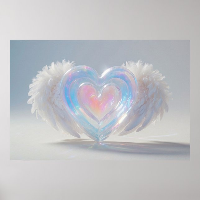 Poster *~* Crystal Heart Angel Wings AP78 (Frente)