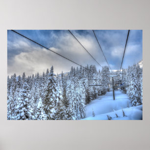 Pôster Crystal Mountain Ski Resort, perto de Mt. Rainier 