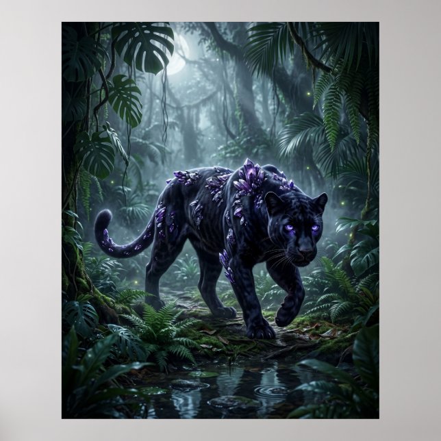 Poster Crystal Panther Night Glow (Frente)