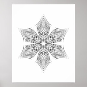 Poster Crystal Snowflake