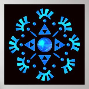 Poster Crystal Snowflake