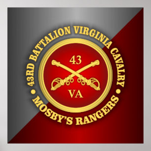 Pôster CSC -43º Batalhão Virgínia Cavalaria (Mosby)