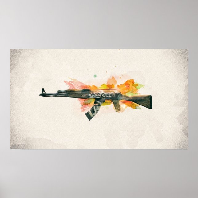 Poster CSGO AK-47 Wasteland Rebel (Frente)