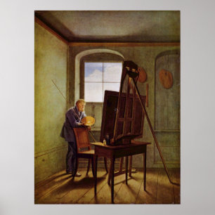 Pôster Cspar David Friedrich no estúdio
