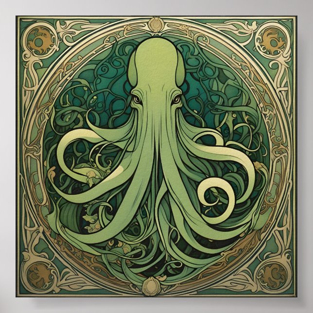 Poster Cthulhu Art Nouveau (Frente)