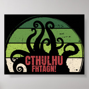 Poster Cthulhu Fhtagn Vintage
