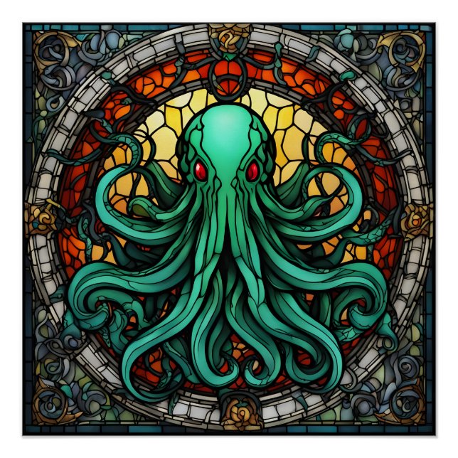Pôster Cthulhu StainGlass (Frente)