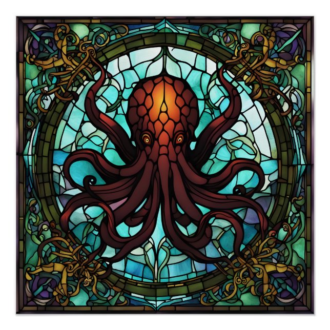 Pôster Cthulhu StainGlass (Frente)