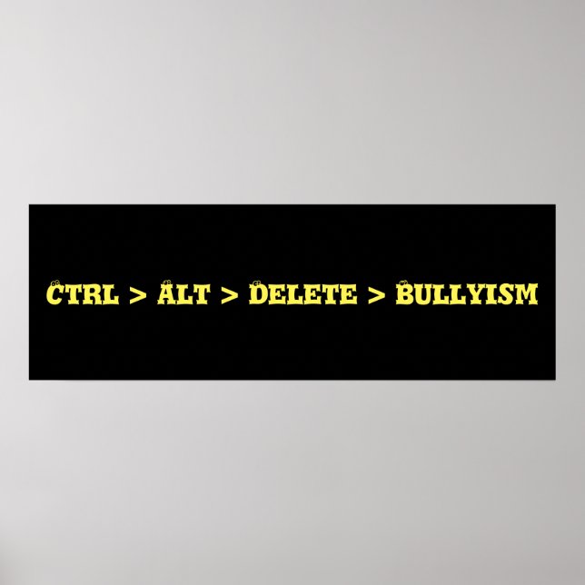 Pôster Ctrl > Alt > Excluir > Bullyism - Anti Bully (Frente)
