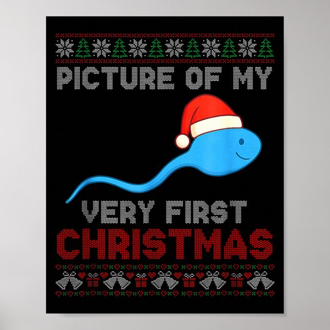Poster Cture Of My Very First Christmas Joke Funny Xmas  (Frente)