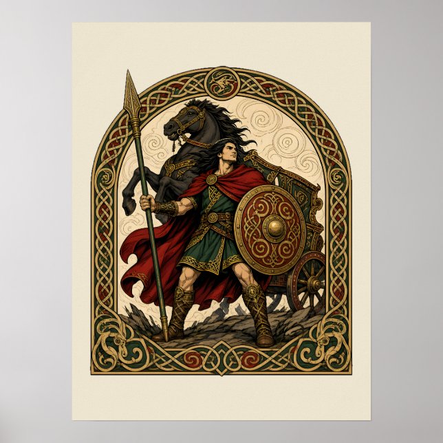 Poster Cu Chulainn, Cão de Ulster (Frente)