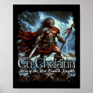 Poster Cu Chulainn Celtic Irish Mythology War Deus