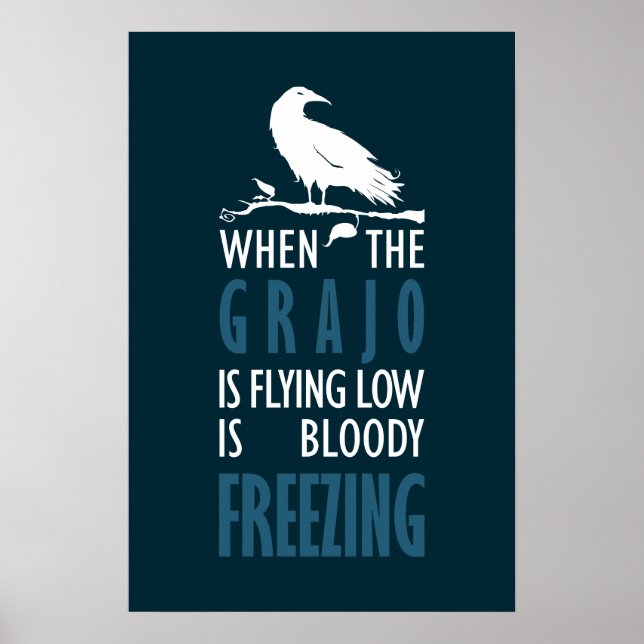 Poster Cuando el grajo vuela bajo (Frente)