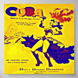 Pôster Cuba 1950's Print