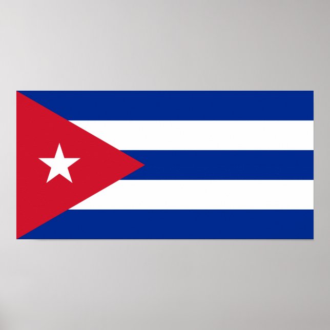 Poster Cuba - Bandeira Cubana (Frente)