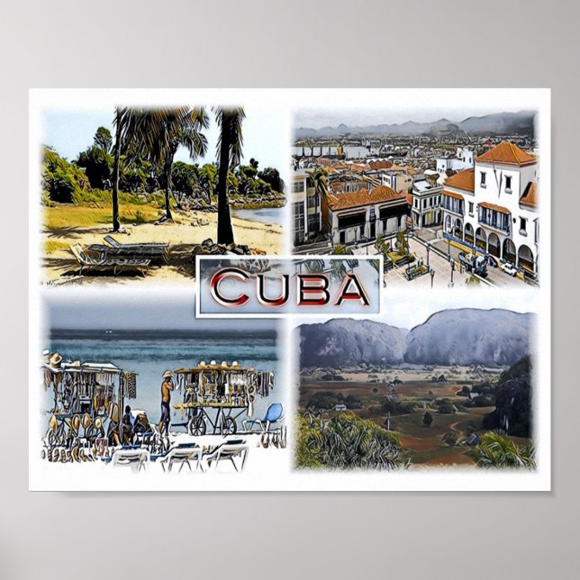 Poster Cuba - Mosaico - (Frente)