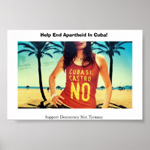 Poster Cuba Si Castro nenhum