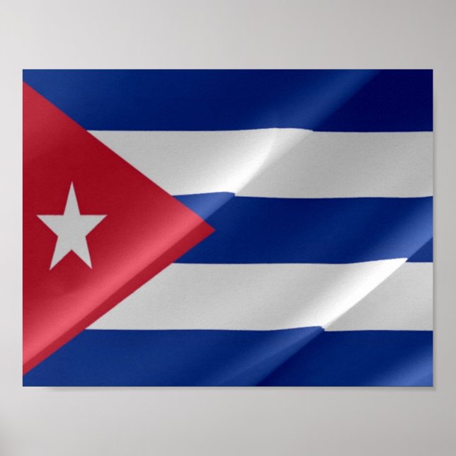 Poster Cuba - Waving Flag - (Frente)