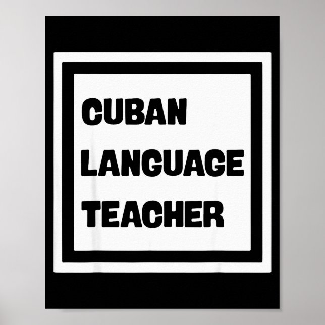 Poster Cuban Language Teacher  (Frente)