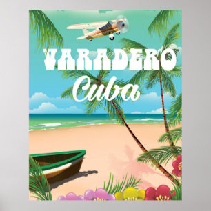 Poster cubano das férias da praia de Varadero