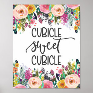 Poster Cubicho doce cubículo, decoração de escritório