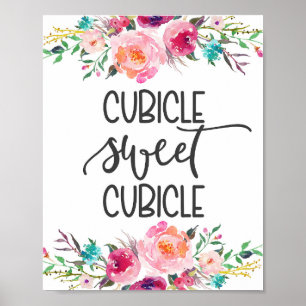 Poster Cubicho doce cubículo, decoração de escritório