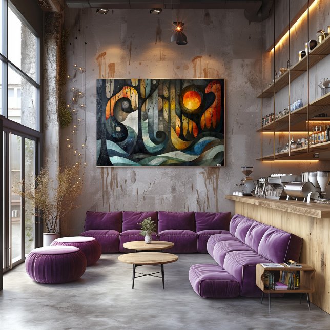 Pôster Cubismo: Bosque Enigmático (Criador carregado)