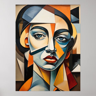 Poster Cubismo Contemporâneo Retrato Negrito Picasso Insp
